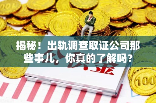 邵武揭秘！出轨调查取证公司那些事儿，你真的了解吗？