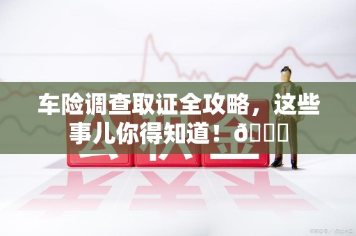 邵武车险调查取证全攻略，这些事儿你得知道！😎