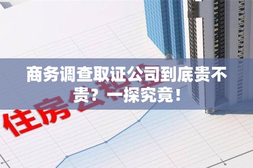 邵武商务调查取证公司到底贵不贵？一探究竟！